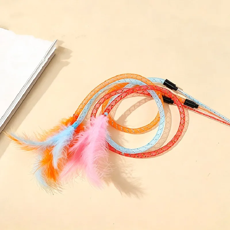 Juguete Interactivo para Gatos con Plumas y Campana - imagen 3