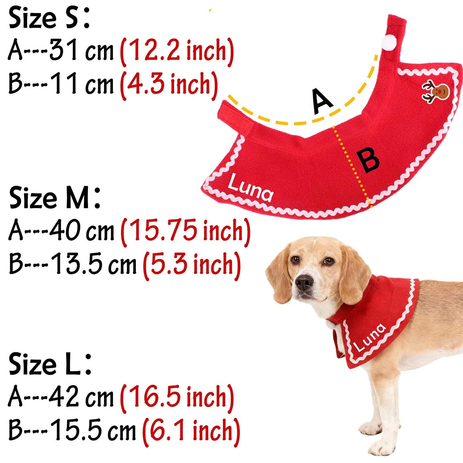 Variedad de patrones navideños para bufanda de perro y gato