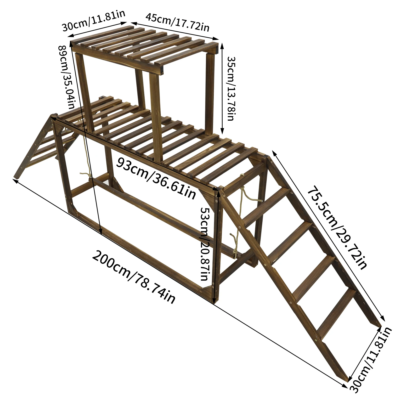 Parque de juego con columpio, escalera y percha para gallinas - imagen 2
