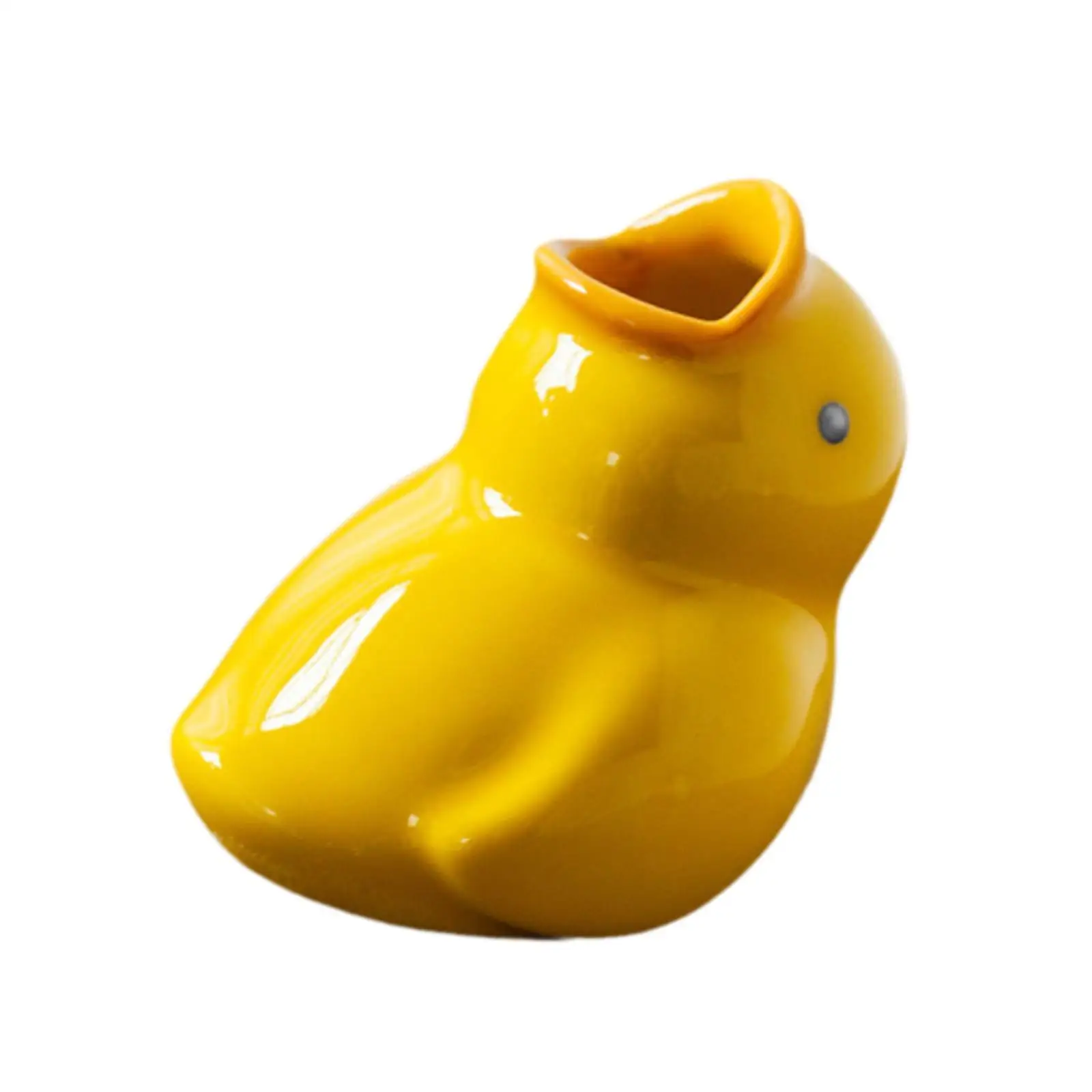 Soporte de cerámica con diseño de pato para cepillos de dientes