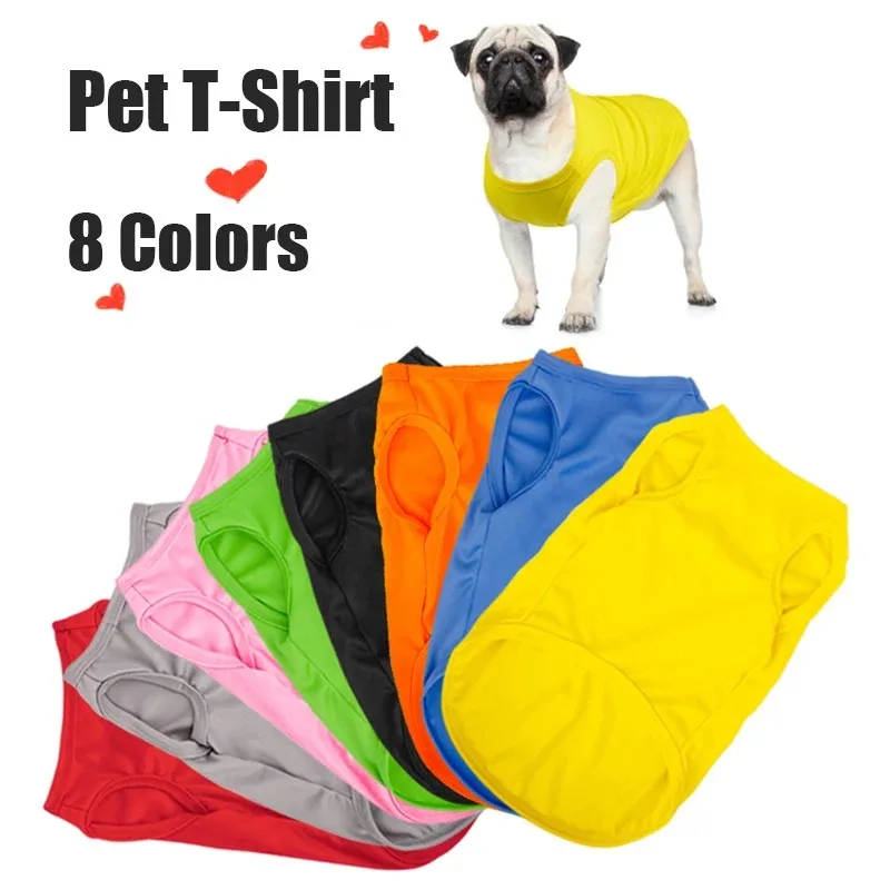 Camiseta de verano de algodón para perros, suave y lisa - imagen 5