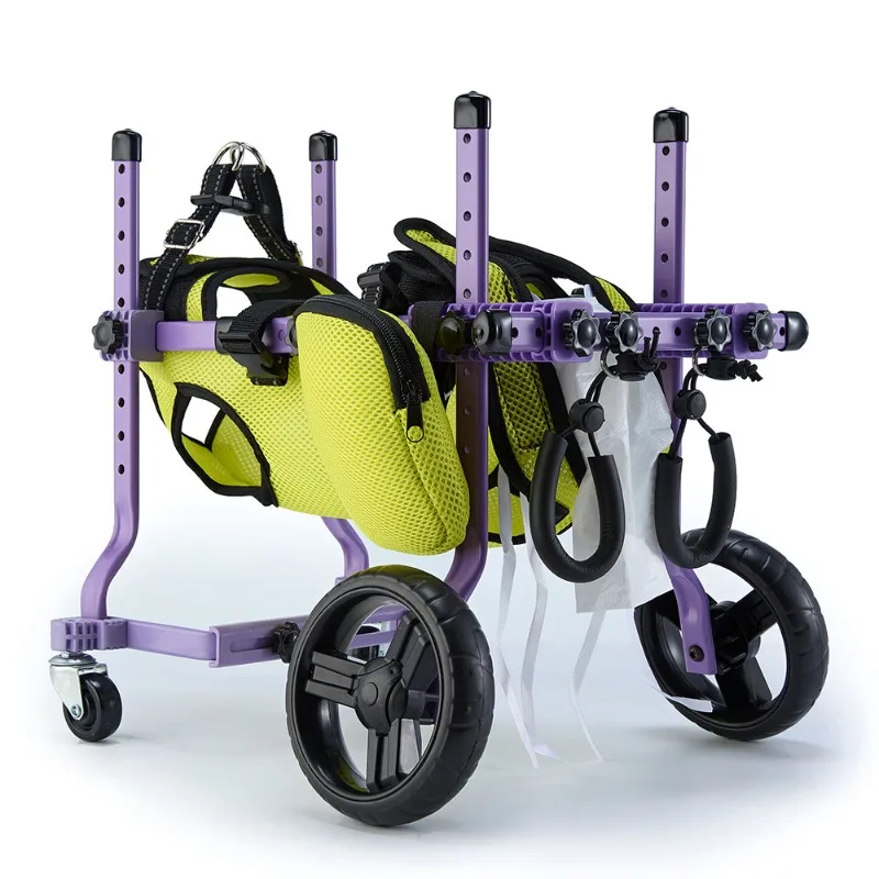 Silla de Ruedas para Perros Ajustable con Bolsa – Apoyo Corporal Completo