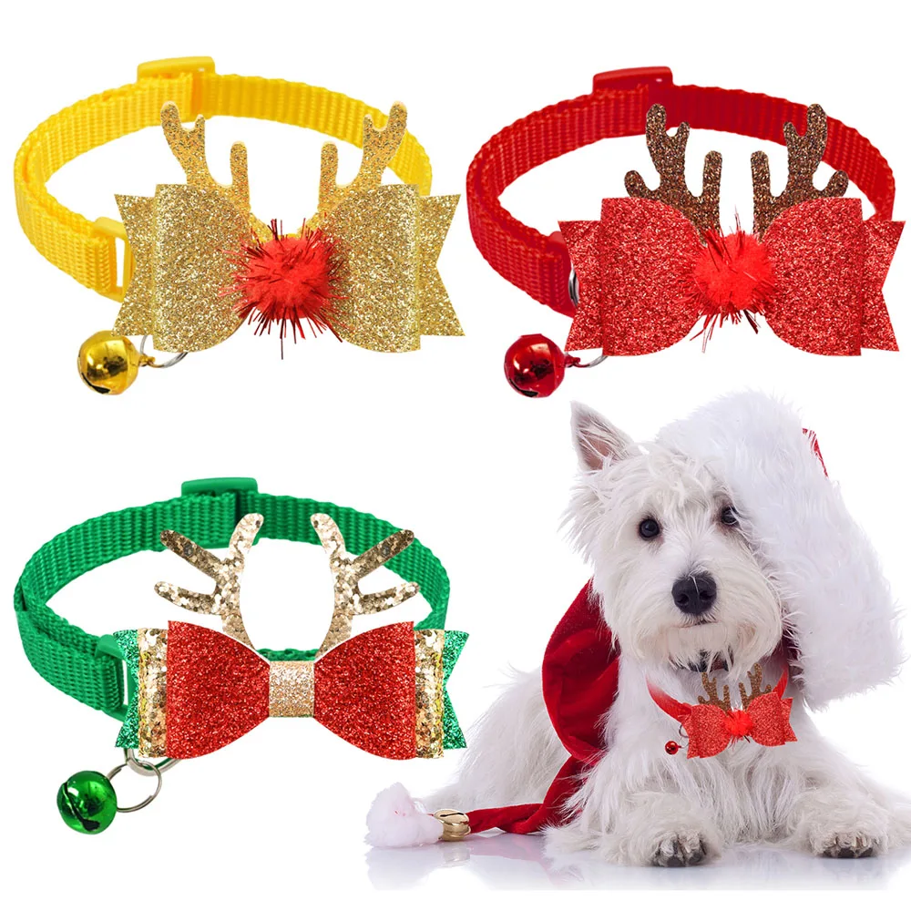 Pack de Lazos Navideños para Perros y Gatos con Campanas - imagen 2