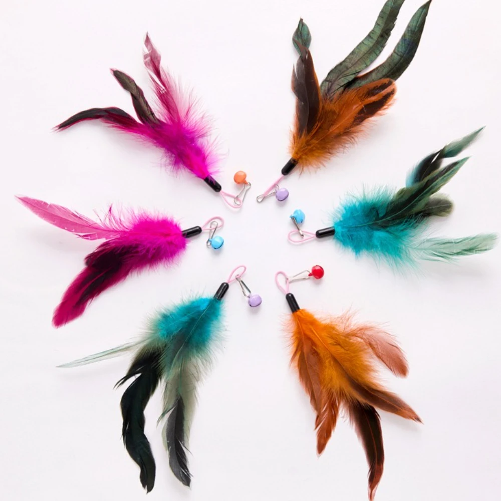 Cabezas de repuesto de plumas para Teaser Stick - juego felino