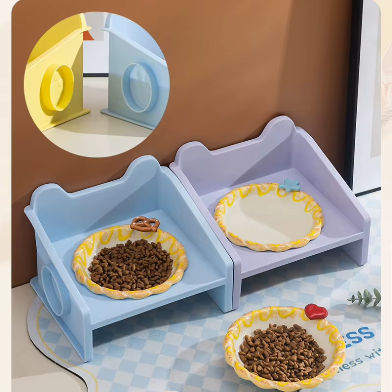 Comedero Cerámico Elevado para Gatos – Plato Antideslizante - imagen 5