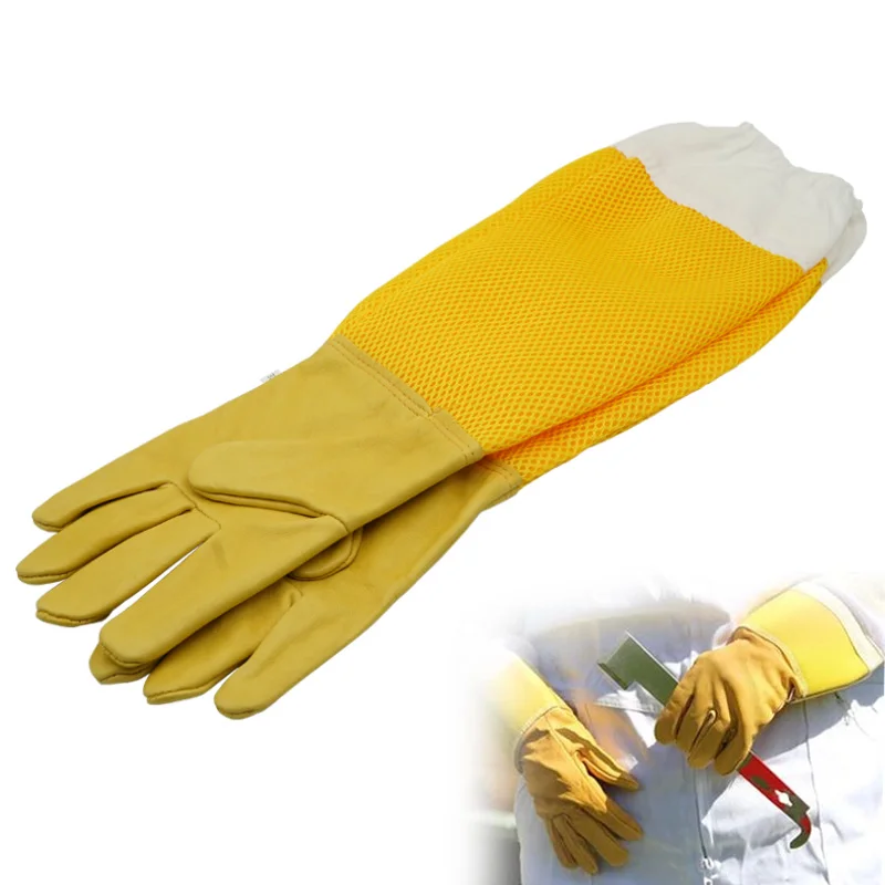 Guantes apicultor profesionales detalle piel