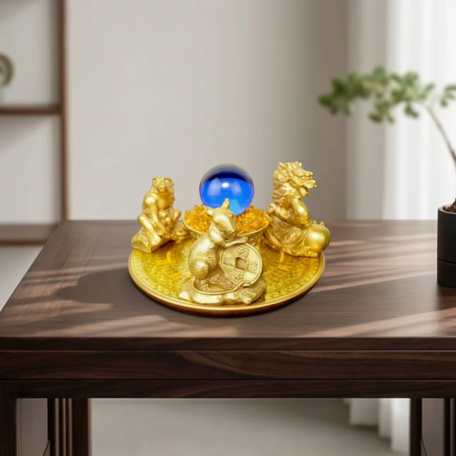 Figura decorativa de mesa pulida para gatos y perros, caprichosa - imagen 2