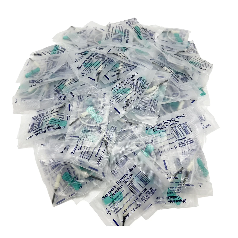Envase con 100 agujas de mariposa desechables