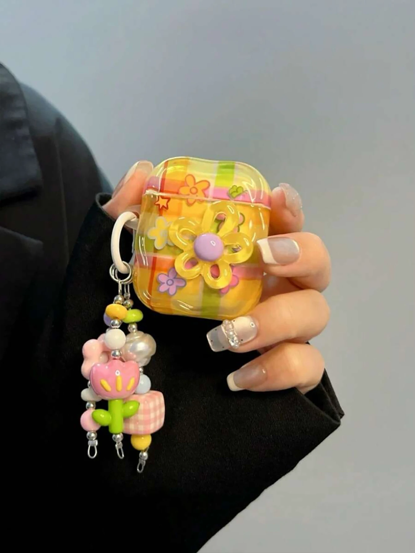 Funda AirPods Pro con diseño floral 3D – Estuche para auriculares mujer