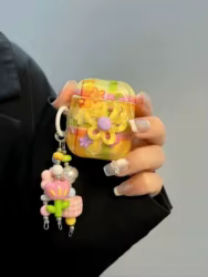 Funda AirPods Pro con diseño floral 3D – Estuche para auriculares mujer