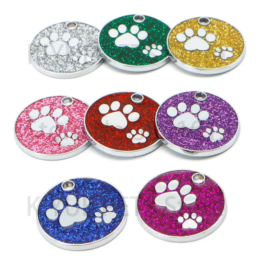 Colgantes redondos blancos para collares de perro y gato – Lisos para grabar - imagen 3