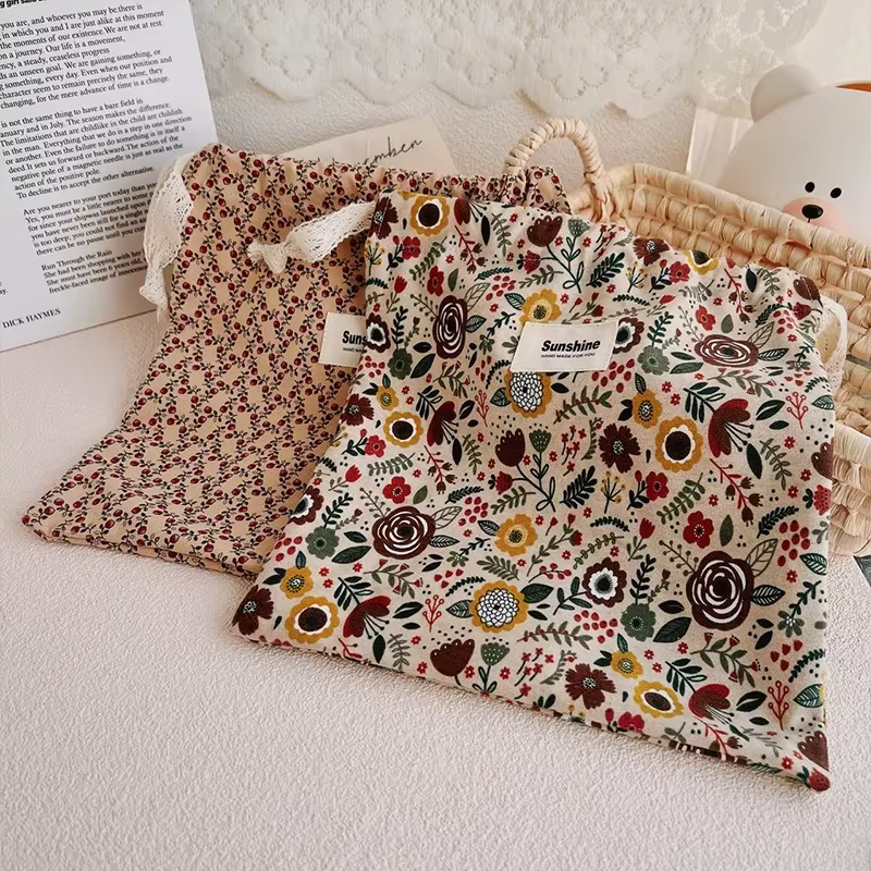 Bolsa con cordón de algodón para accesorios de mascota – Organizador portátil de viaje - imagen 3