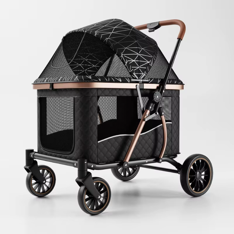 Carrito plegable y portátil para perros medianos y grandes