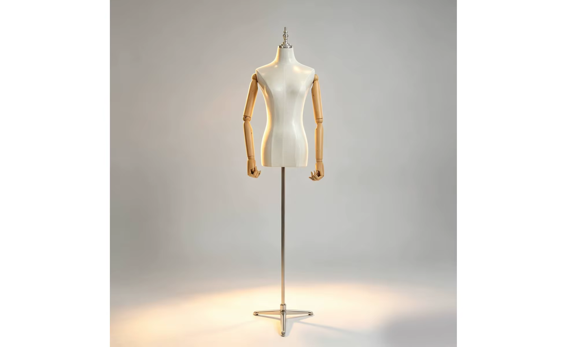 Maniquí con diferentes prendas exhibidas