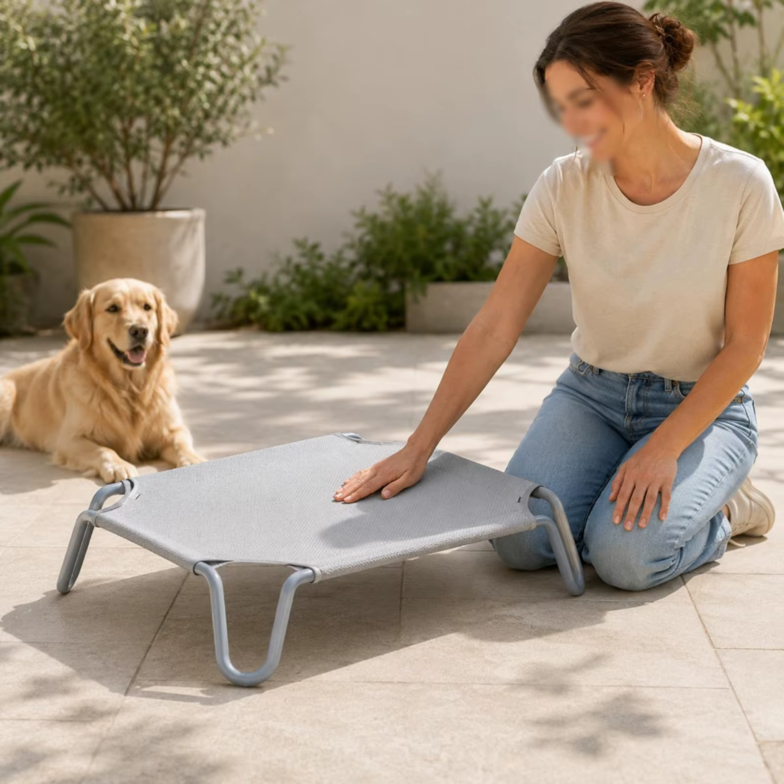 Cama elevada para gatos y perros: transpirable y resistente a arañazos - imagen 5