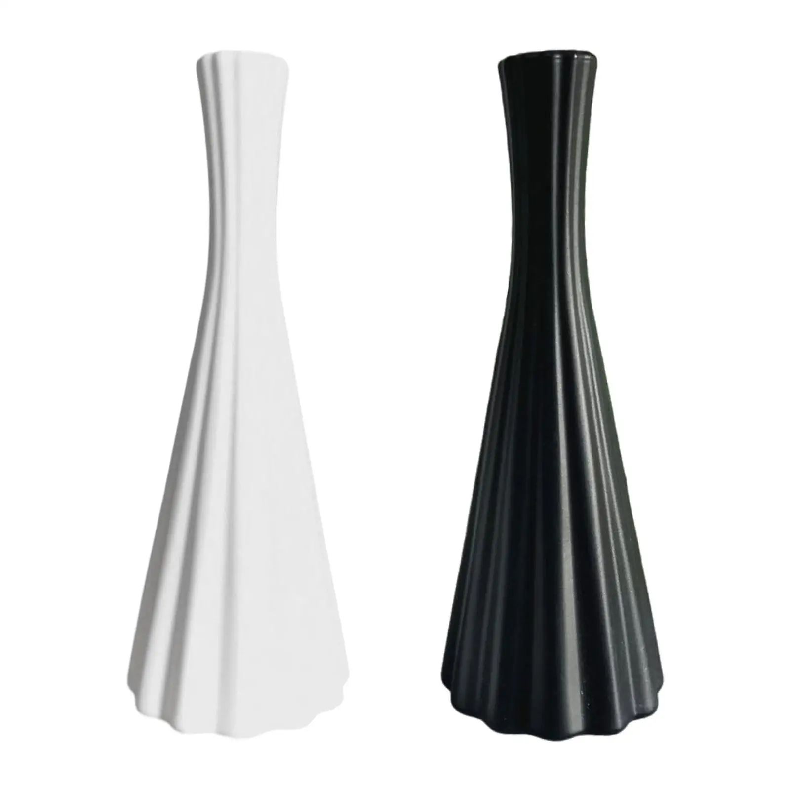 Jarrón contemporáneo negro mate para flores frescas y secas - imagen 2
