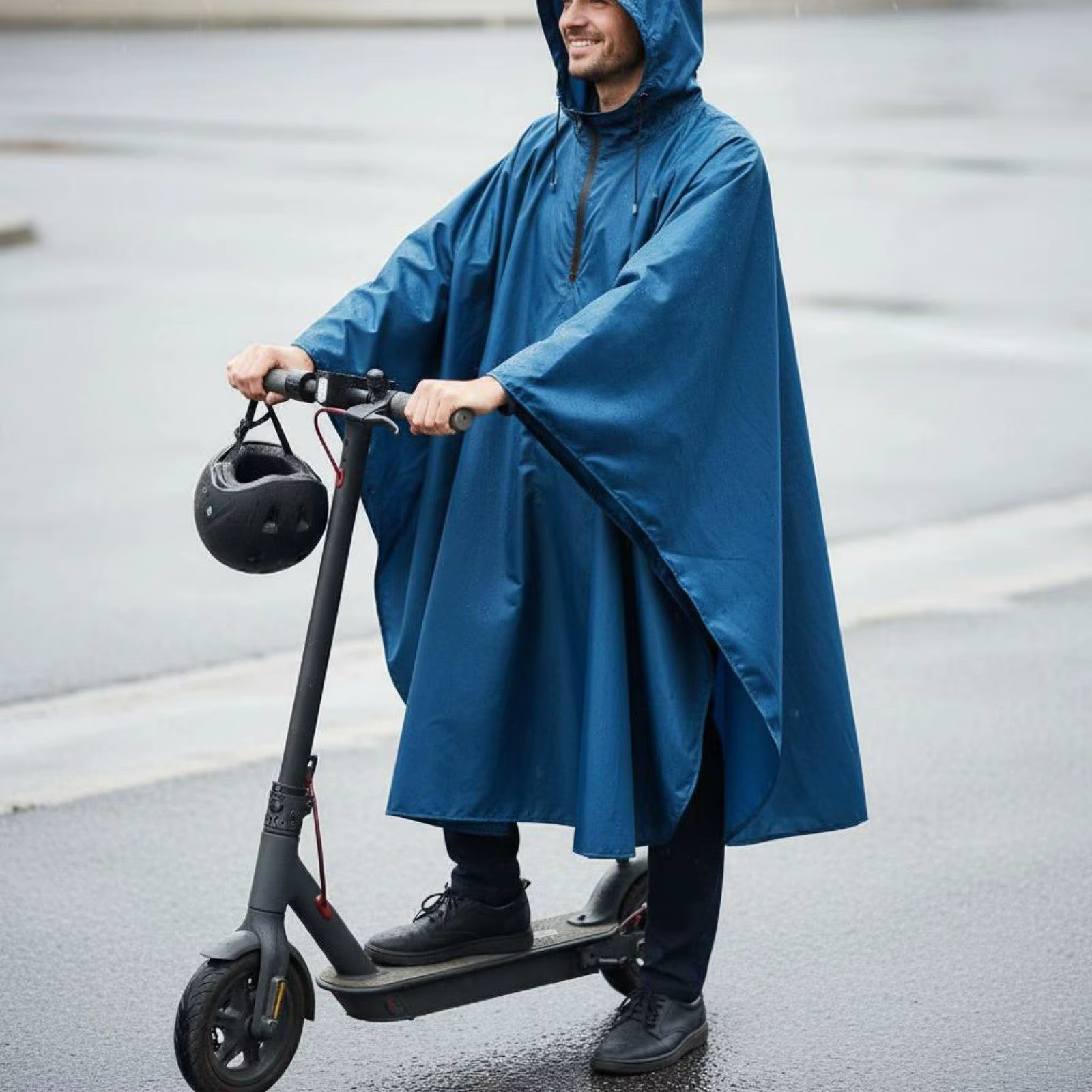 Impermeable portátil con cierre frontal para adultos – Poncho ligero viajes - imagen 2