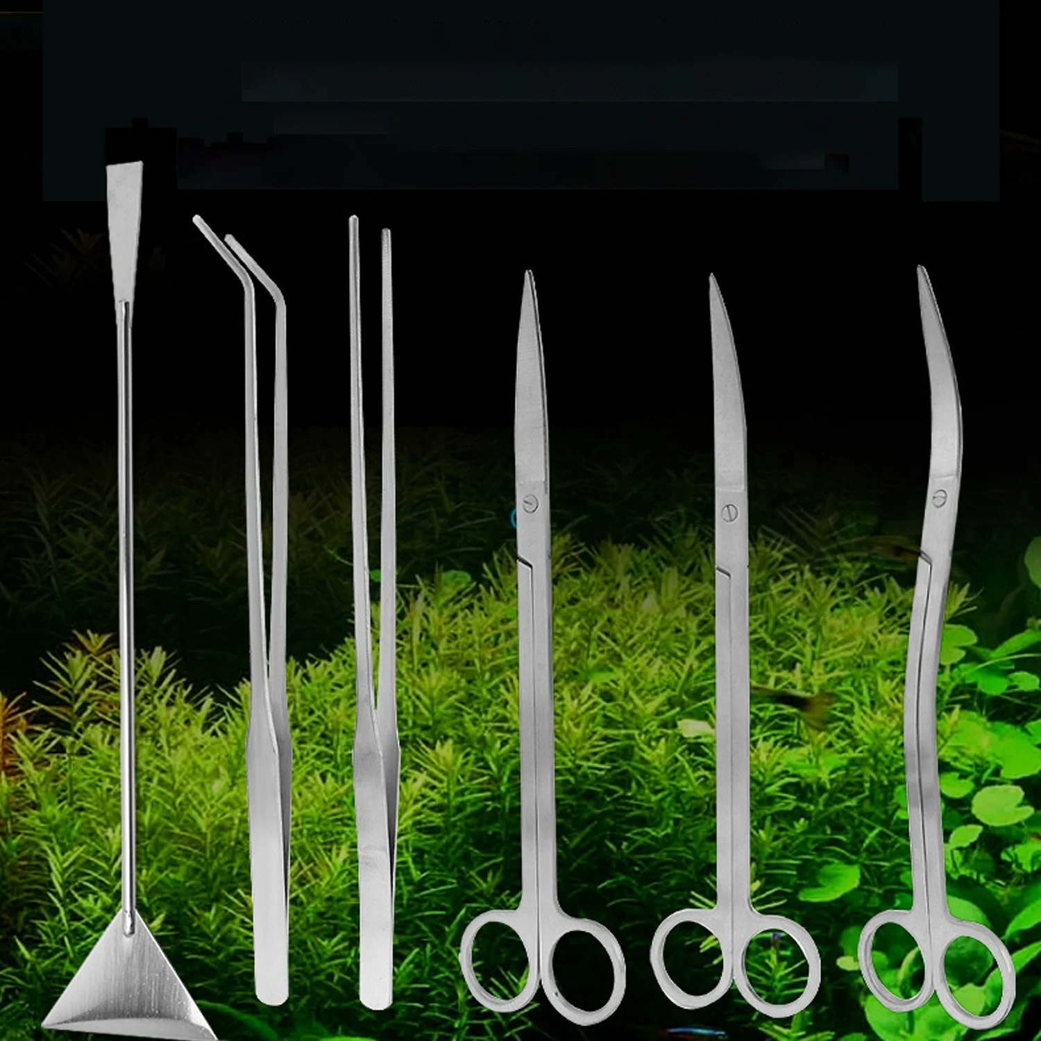 Kit de herramientas de acuario en acero inoxidable