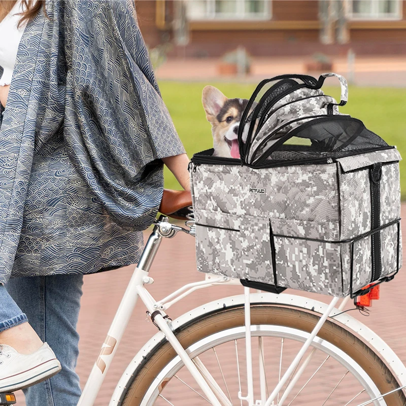 Cesta de bicicleta para perros adaptable al portaequipajes - imagen 2