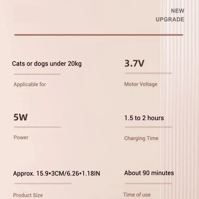Cortapelos recargable para perros y gatos con luz LED - imagen 5
