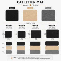 Alfombrilla antideslizante para arenero de gato, EVA doble capa