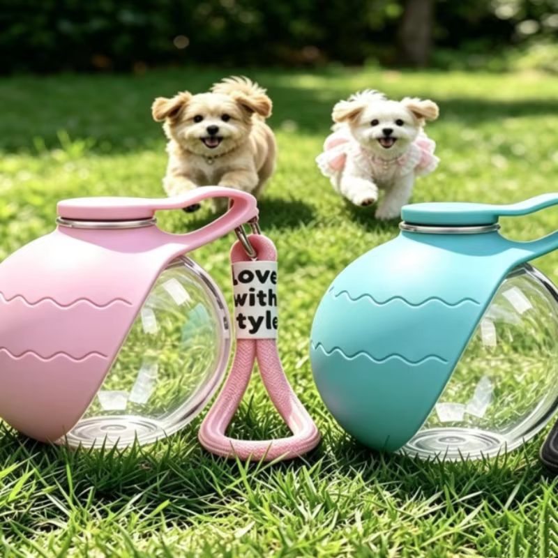 Botella Agua Portátil Plegable para Perros y Gatos – Dispensador con Gancho - imagen 2
