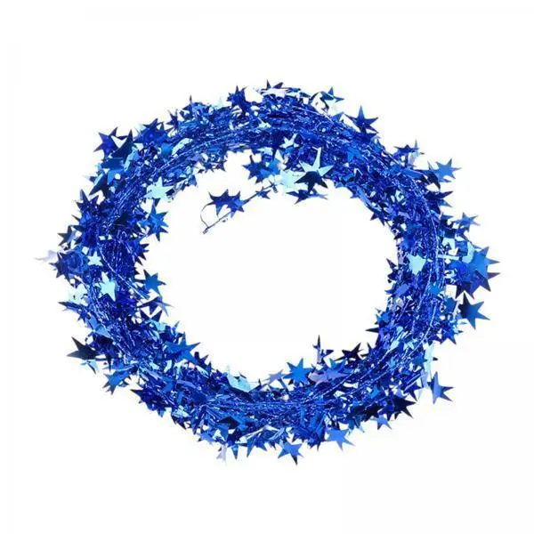 Guirnalda de Alambre con Estrellas Azules – Decoración de Navidad - imagen 3