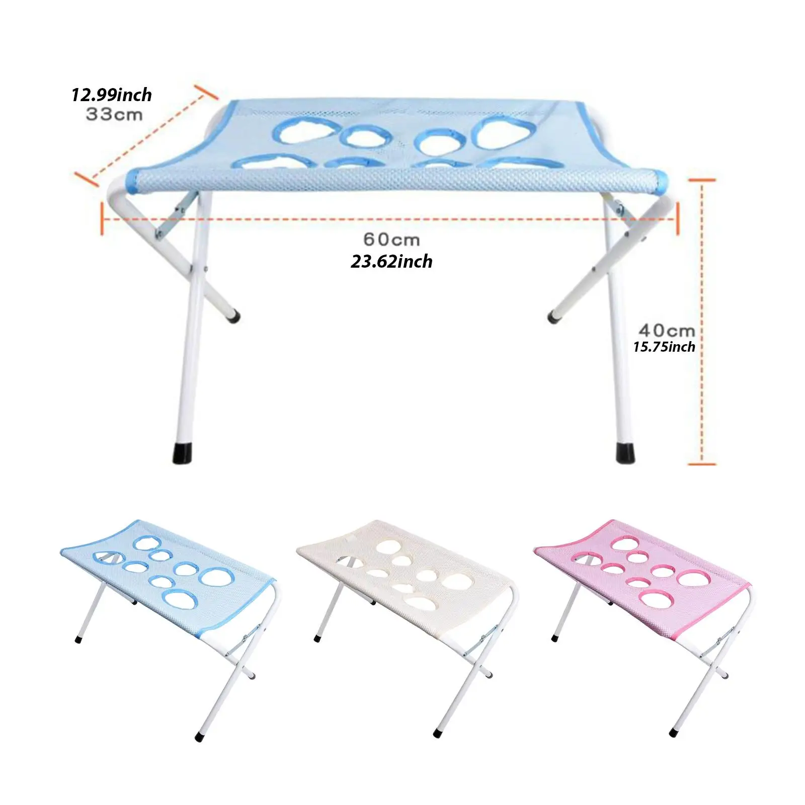 Mesa de aseo desplegada para perro pequeño