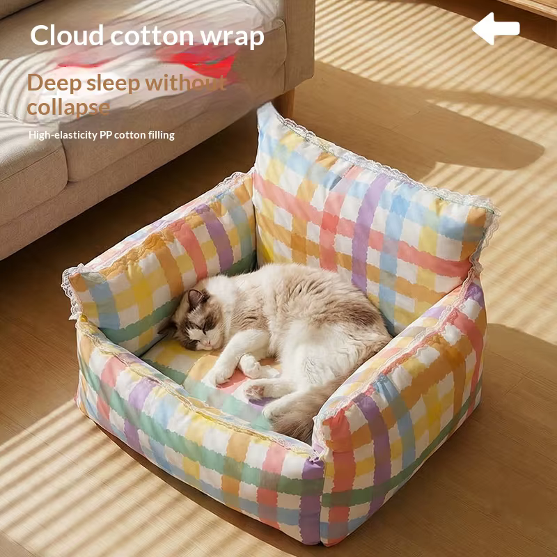 Alfombra cálida antideslizante lavable para gatos y perros pequeños - imagen 4