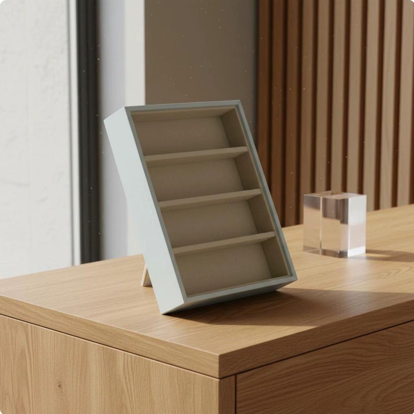 Organizador Vertical para Gafas – Bandeja Decorativa de Cuero PU para Exhibición - imagen 5