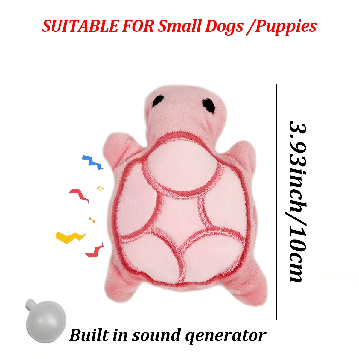 Juguete tortuga para masticar y morder perros pequeños, Teddy