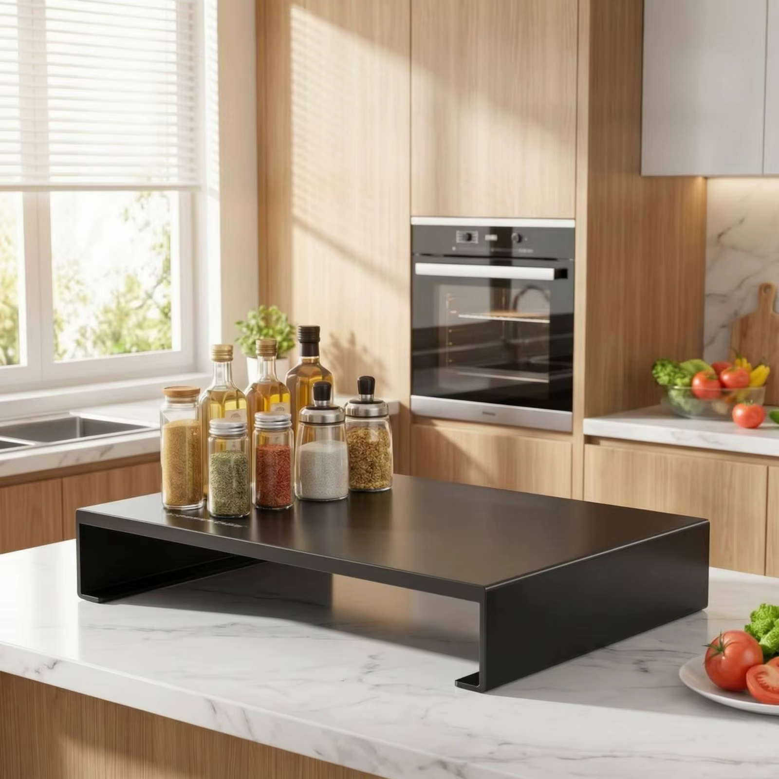 Protector para Estufa de Cocina Rectangular Negro