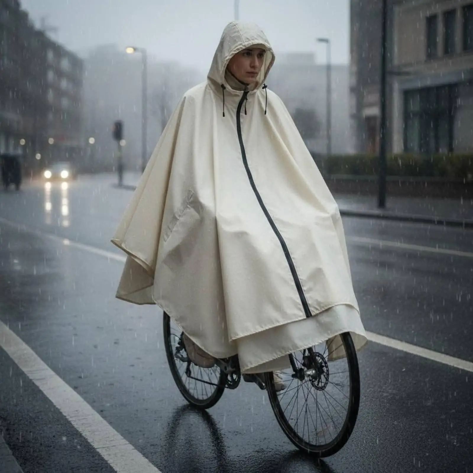 Impermeable portátil con cierre frontal para adultos – Poncho ligero viajes - imagen 4