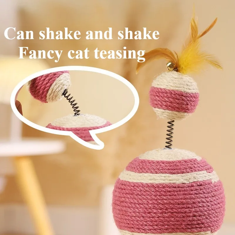 Rascador Torre Vertical de Sisal para Gatos con Bola Interactiva - imagen 5