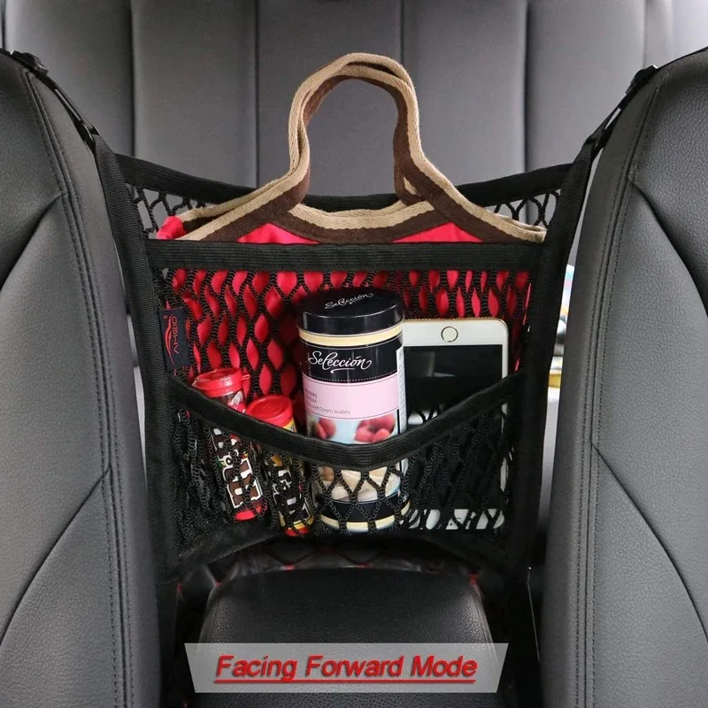 Red elástica de seguridad para perros en coche, entre asientos