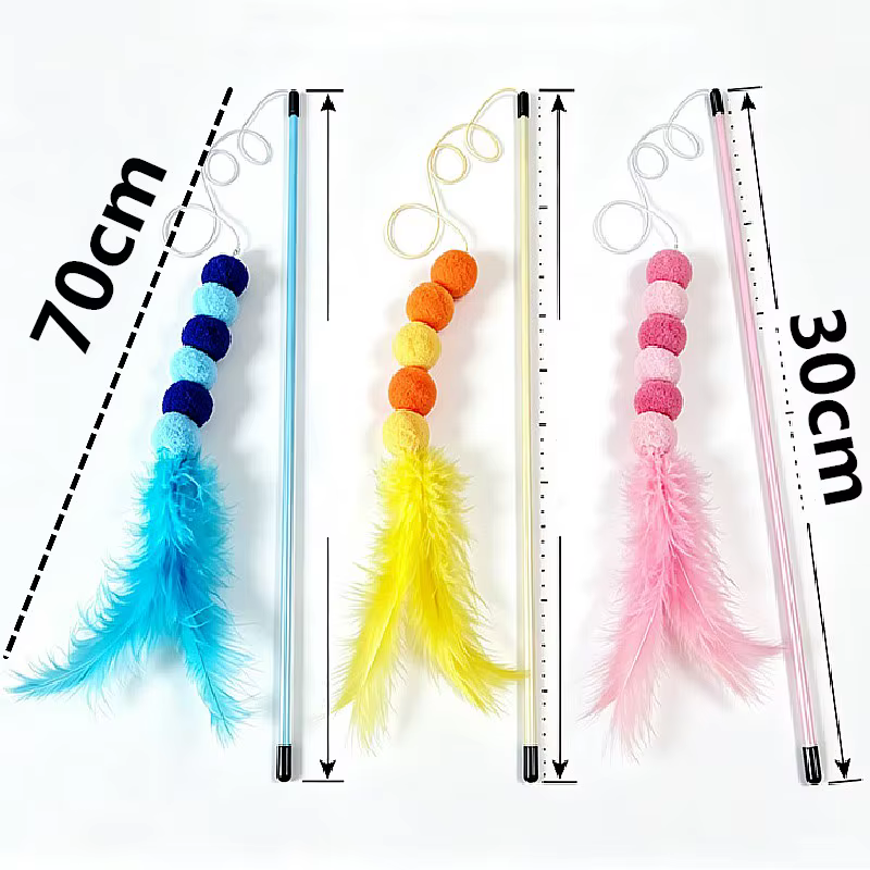 Juguete Interactivo para Gatos con Plumas, Campana y Rascador - imagen 5