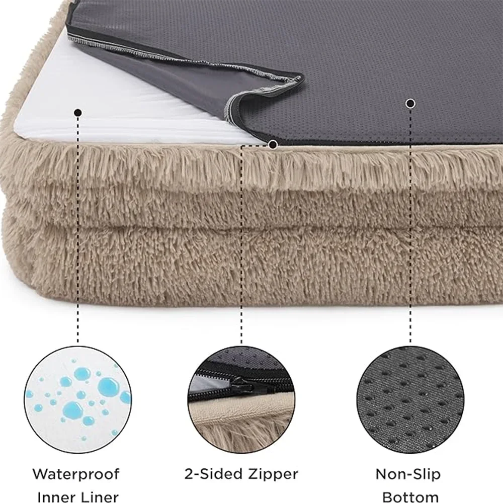 Cama en color gris oscuro aspecto lateral