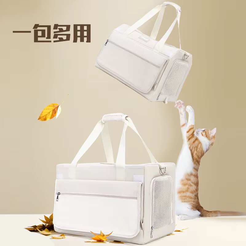 Bolsa de transporte doble capa para gatos y perros transpirable - imagen 5