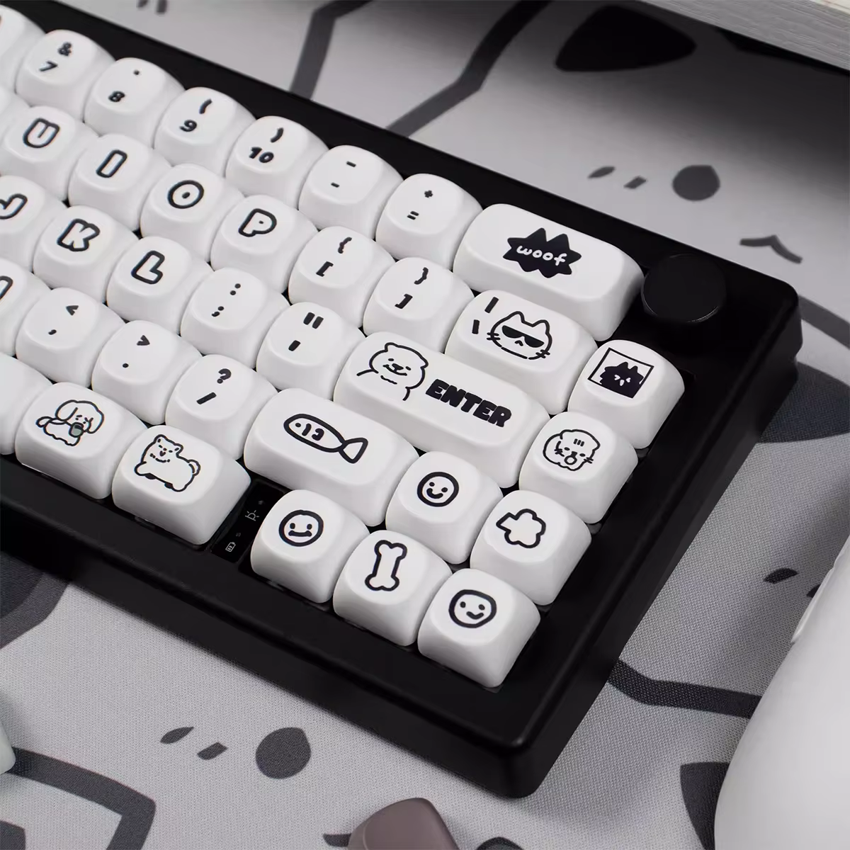Teclas para teclado mecánico con diseño de gatos y perros - imagen 5