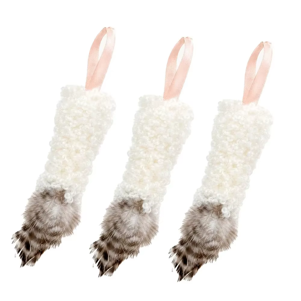Juguete de plumas y lana resistente para gato y perro masticar seguro