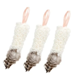 Juguete de plumas y lana resistente para gato y perro masticar seguro