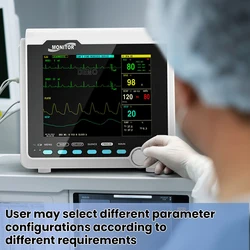 Monitor de Signos Vitales Veterinario Portátil ECG NIBP SPO2 – Máquina Multiparámetros