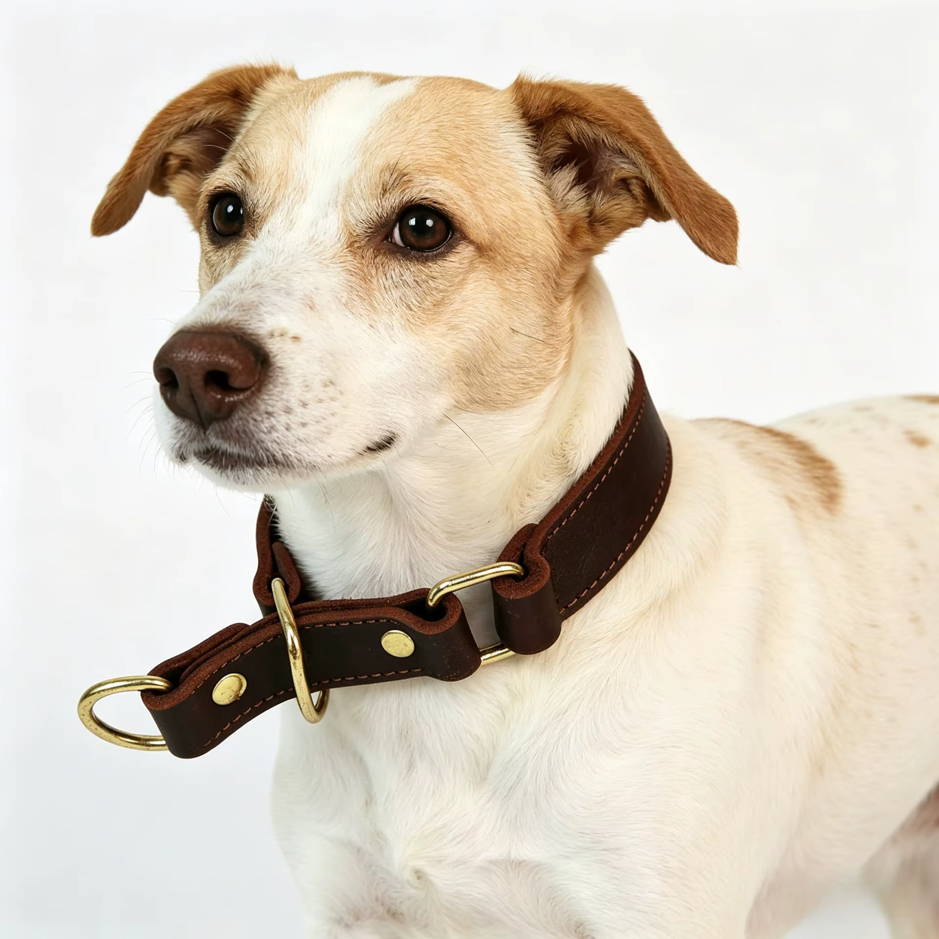 Collar martingale de cuero resistente con tope para perro pequeño - imagen 5