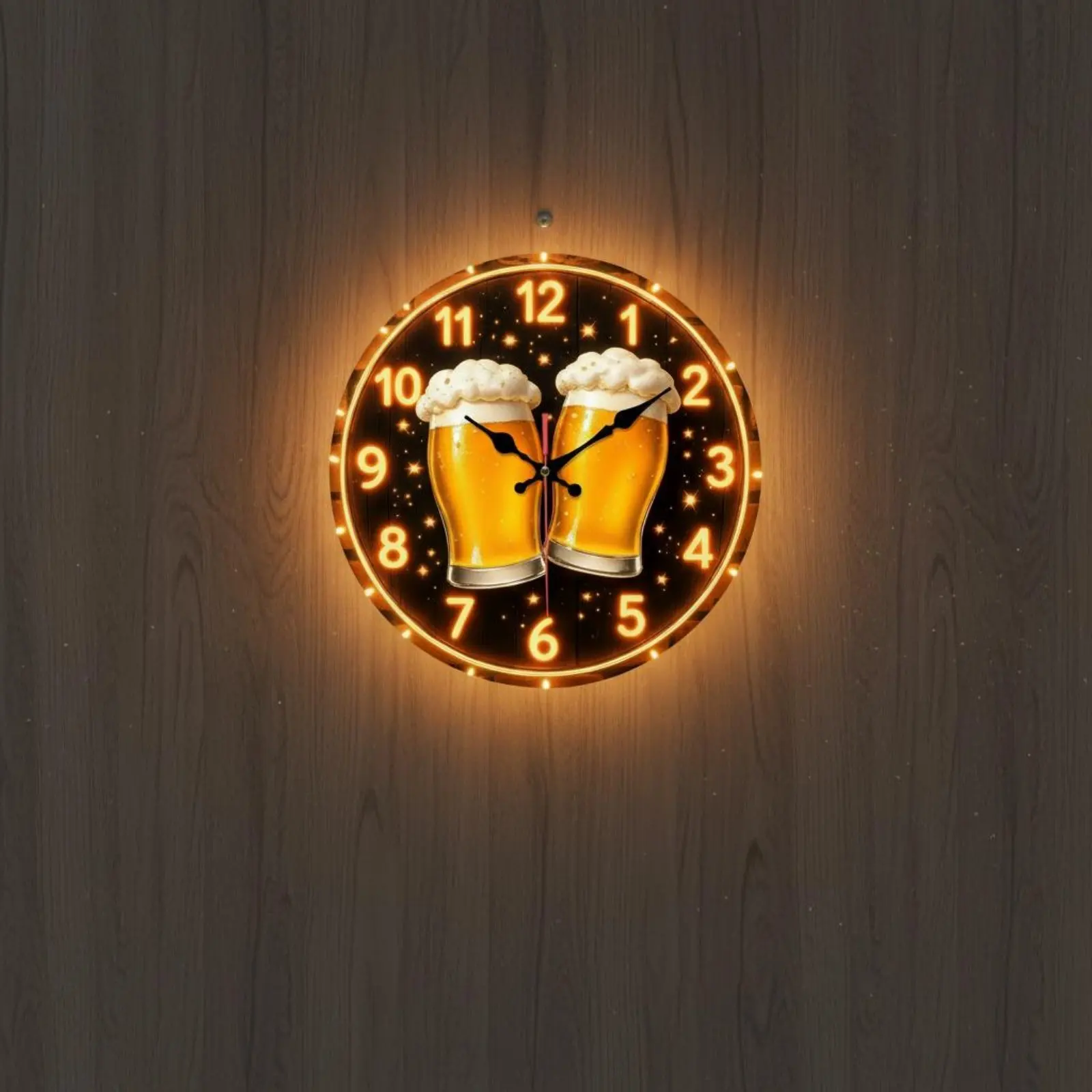 Reloj de pared silencioso con diseño de jarra de cerveza, sin marco - imagen 5