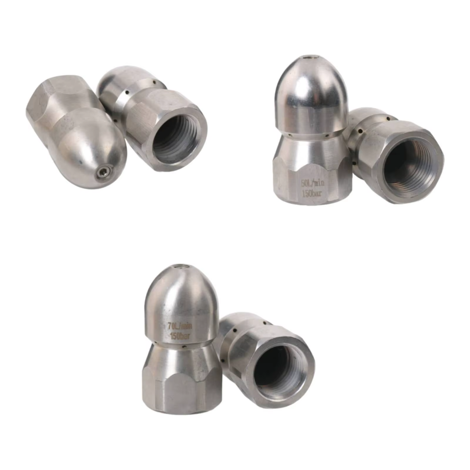 Boquilla Giratoria Acero Inoxidable G1/2 para Limpieza de Tuberías