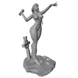 Kit de figura decorativa en resina 3D para montar, gris para gatos y perros