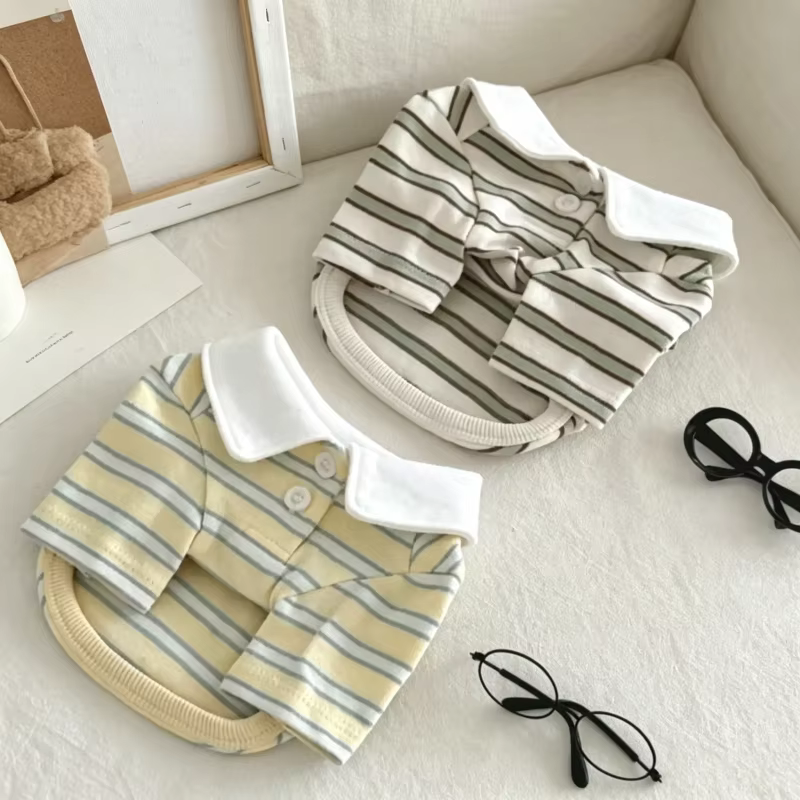 Polo a rayas para perros y gatos – Camiseta ligera de verano - imagen 2