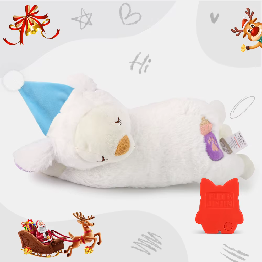 Peluche de cordero navideño para perros