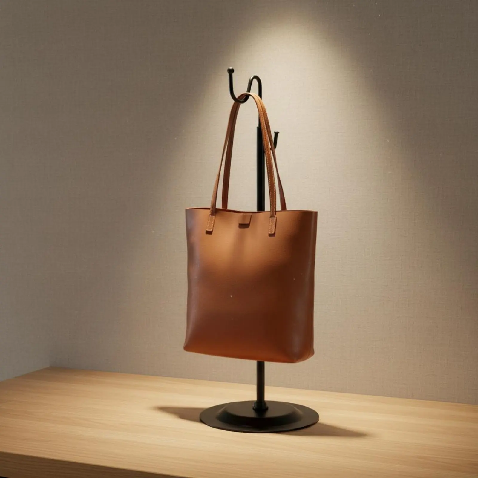 Exhibidor de bolsos con soporte metálico estable para comercios - imagen 5