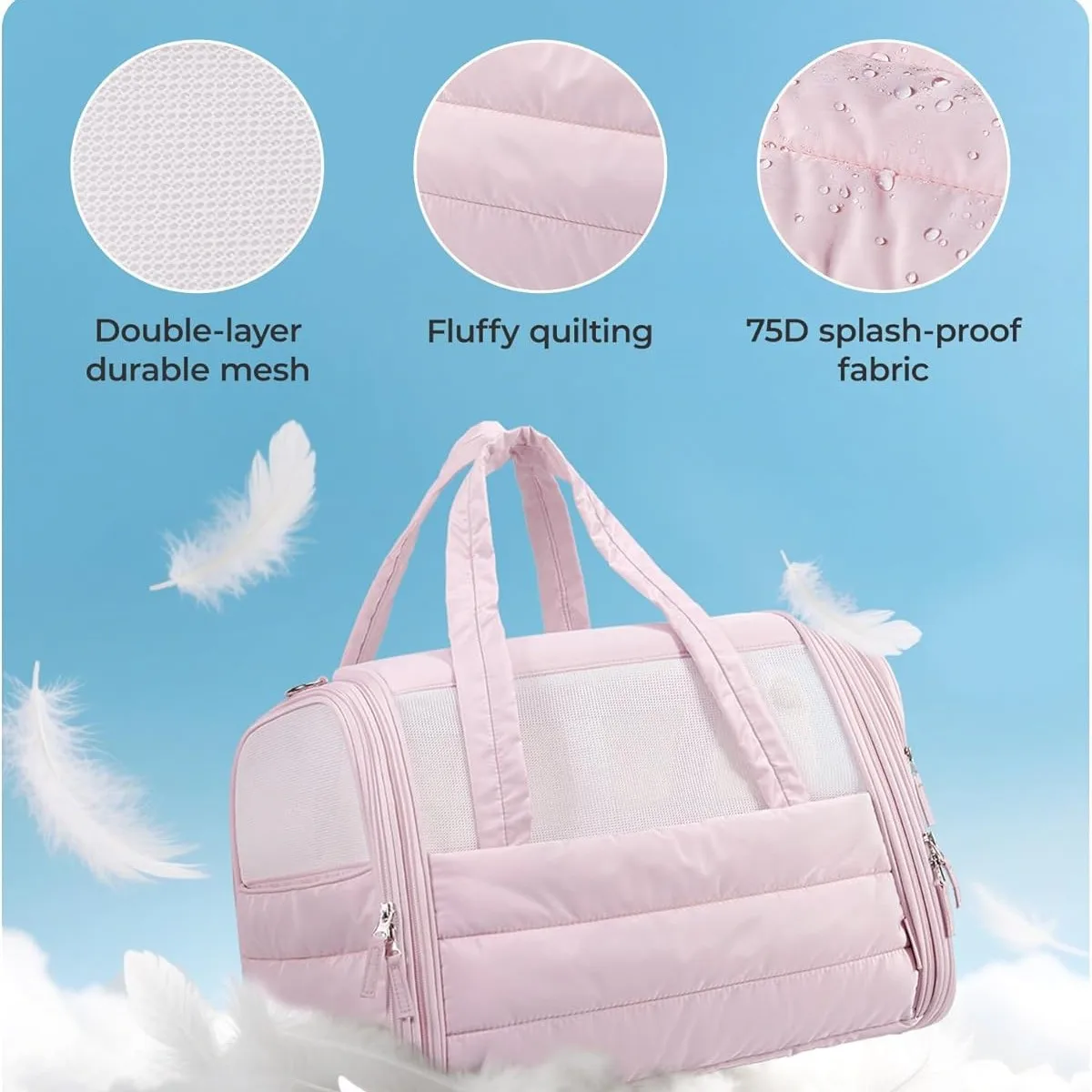 Bolsa de transporte plegable transpirable para gatos y perros - imagen 4
